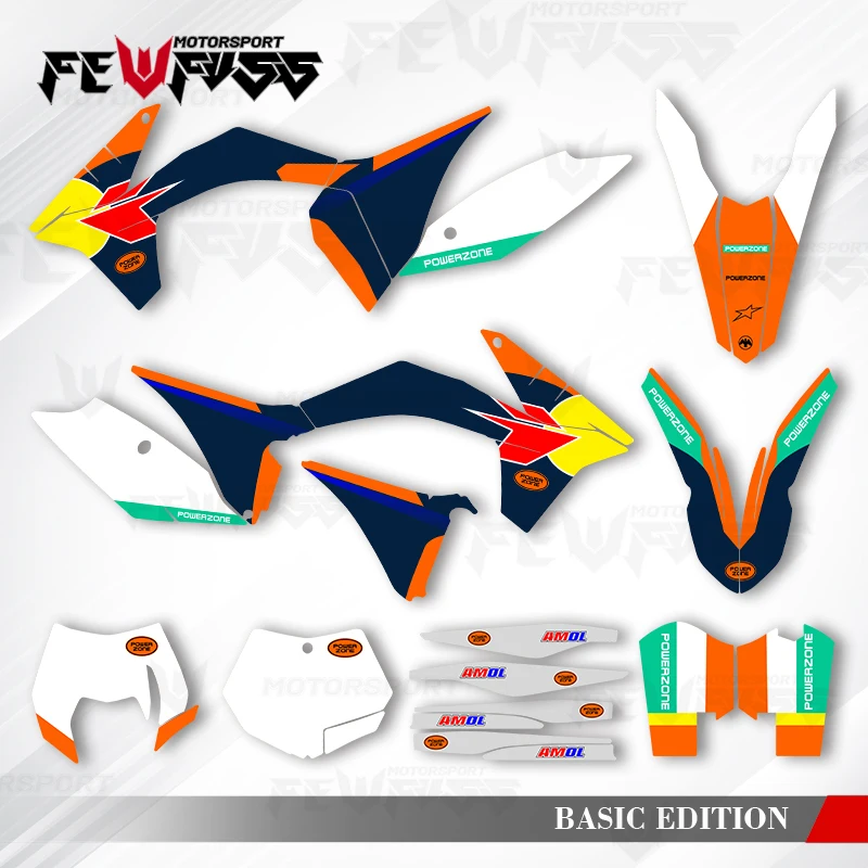 

Fewfuss Graphics Decals Stickers Motorcycle Background Custom For KTM EXC 2012 2013 SXF 2011 2012 005