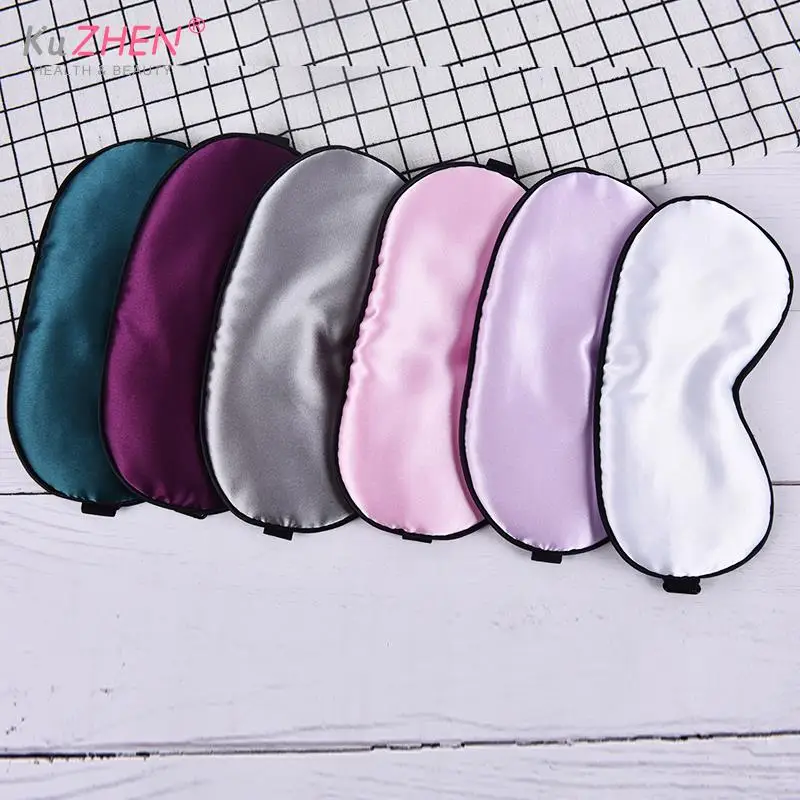 Women Men Silk Sleep Eye Mask Padded Shade Eye Cover Patch Sleeping Mask Eyemask Blindfolds Travel Relax Rest 1PCS