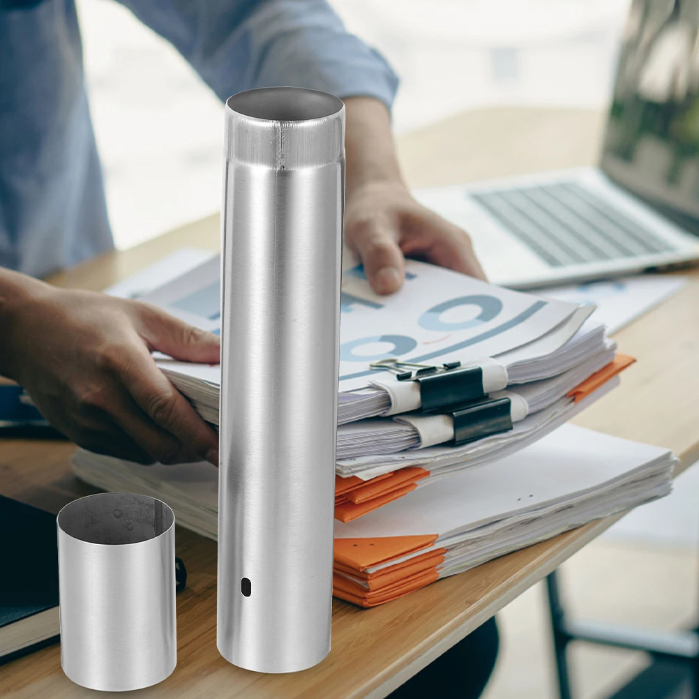 

Large 35cm Birth Holder Stainless Steel Document Cylinder Decorative Diploma Tube File ganizer Gift Portable Poster Tube Idea