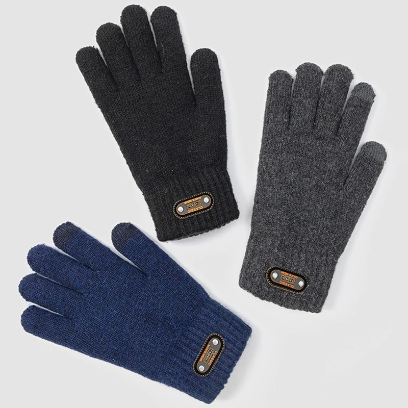 Gants Chauds et Épais en Peluche à Demi Doigt pour Écran Tactile, Accessoire pour Automne et Hiver