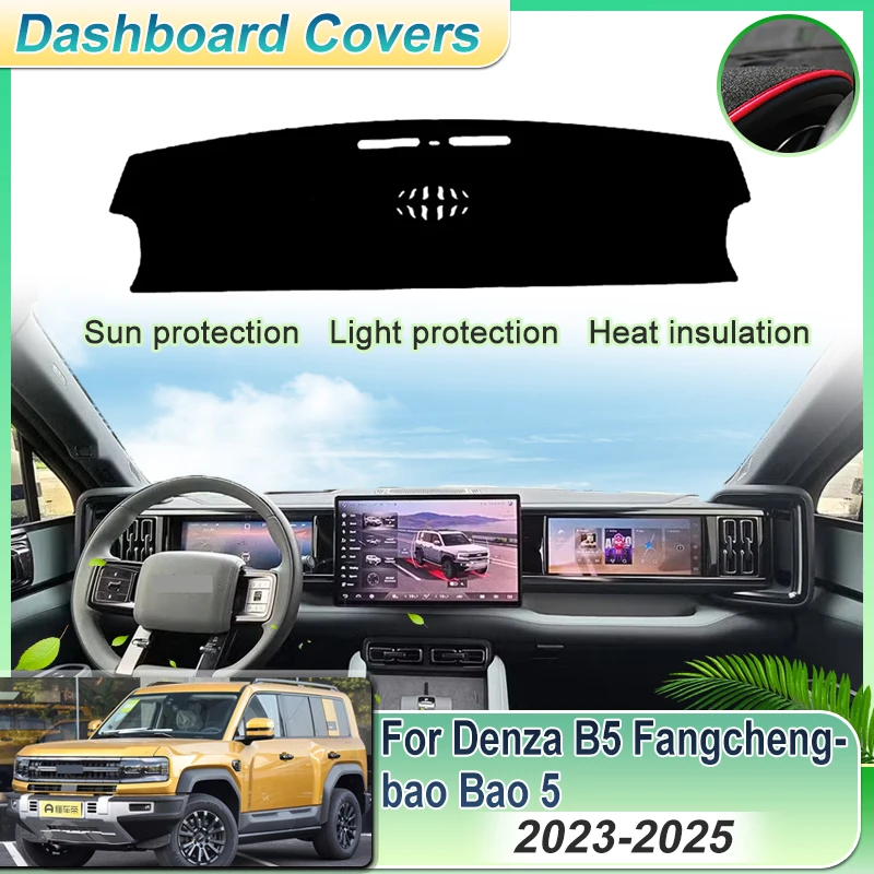 

For BYD Leopard 5 Accessories 2023 2024 2025 Fangchengbao Bao 5 Car Center Console Dash Mat Dustproof Dashboard Avoid Light Pad