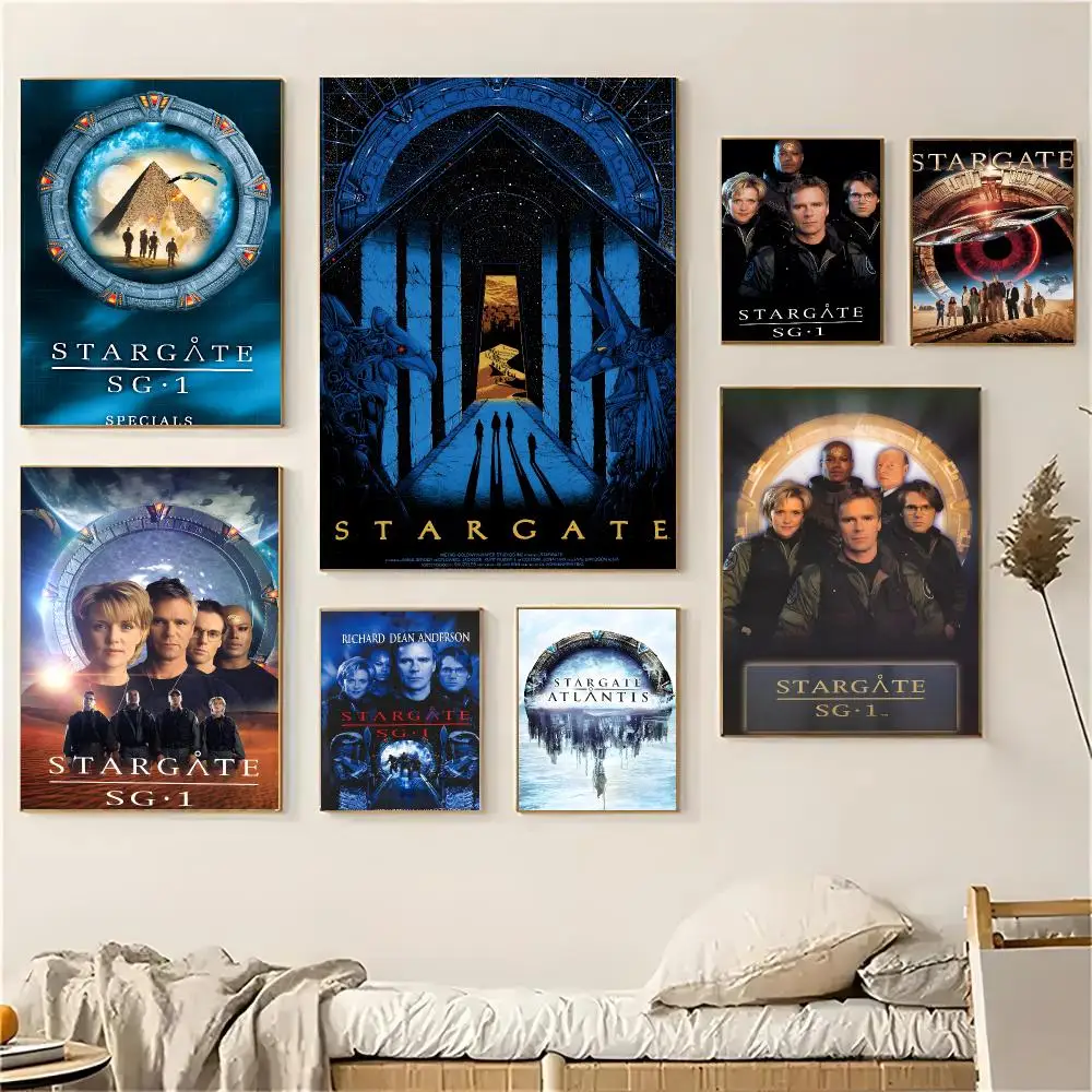 Stargate SG1 TV Series Sci fi Poster Self-adhesive Living Room Bedroom Party Bar Decor Moisture-proof Fade-resistant HD