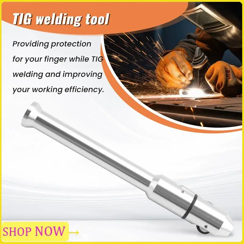 Supporto per asta di saldatura per alimentatore per dito con penna TIG da 1/32 pollici-1/8 pollici Strumento di saldatura TIG TP-01 Strumenti di saldatura in argento 1 PZ