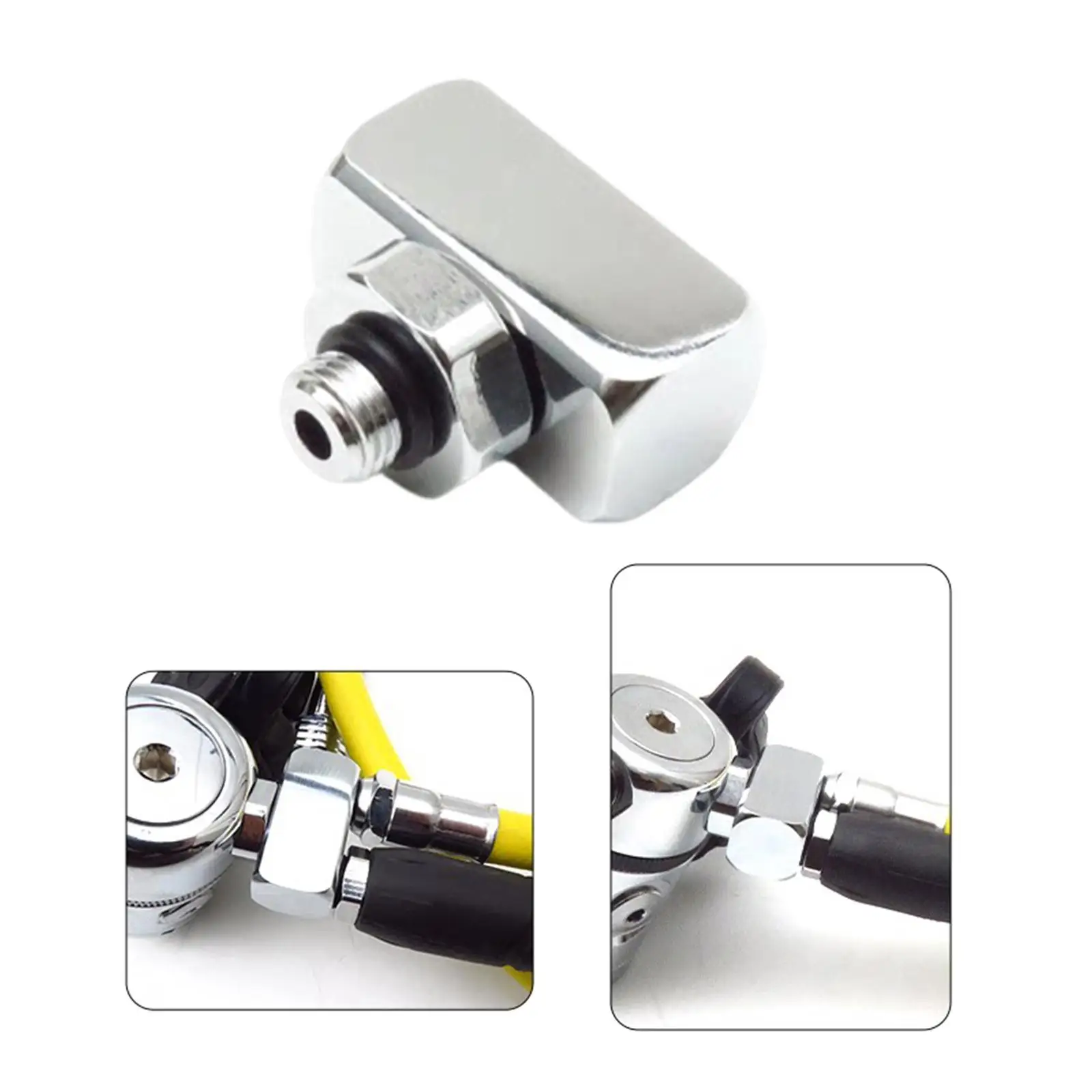 

Underwater Scuba Regulator Piece Metal Adaptor Splitter for Diving Regulator Accessory