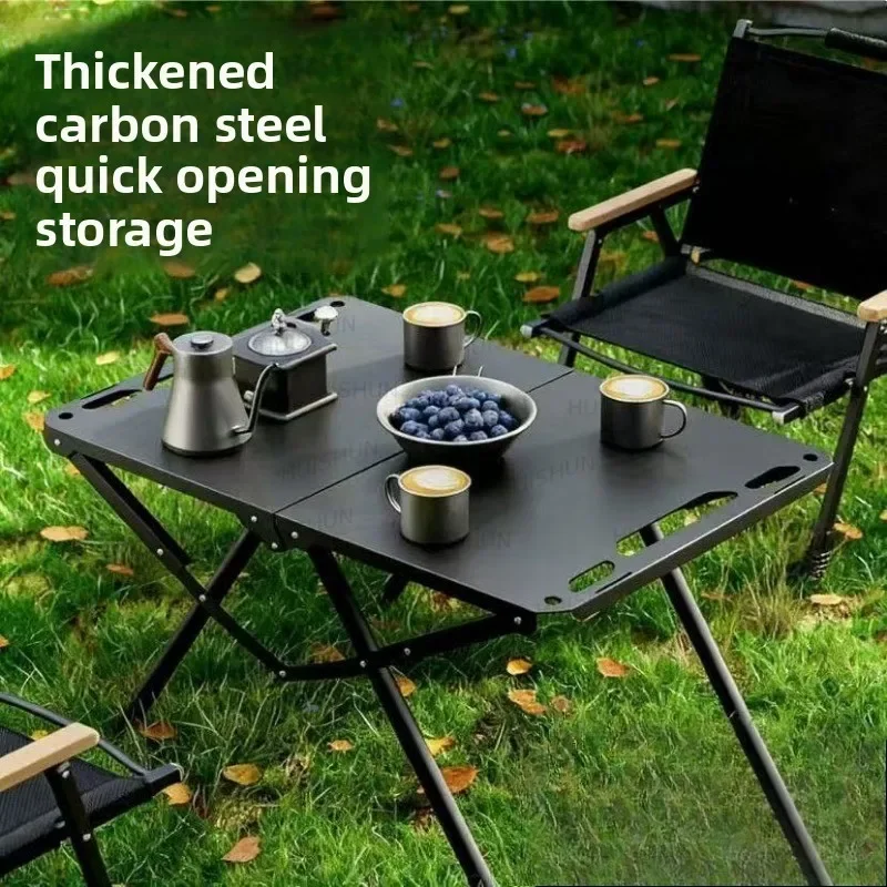 Portable Camping Table Stable Foldable Picnic Travel Desk for Camping Hiking Beach Backyard BBQ Use