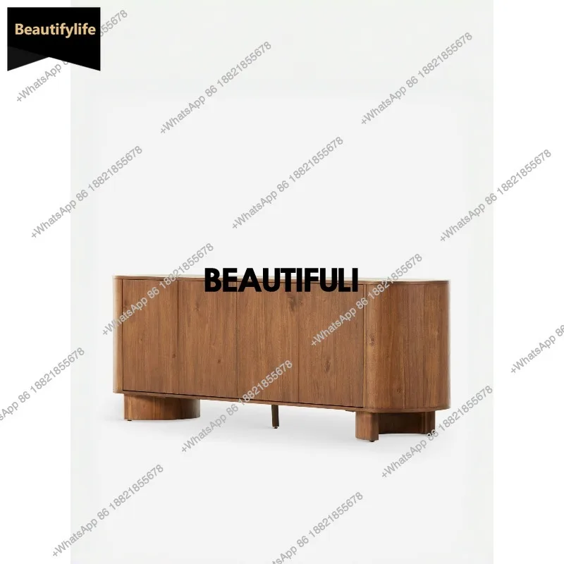 

D80 Обеденный боковой шкаф из массива дерева, французский ретро-гостиная, домашний шкаф для хранения, декоративный шкаф для спальни