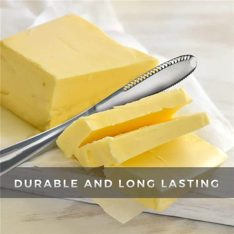 Butter Knife Holes Cheese Dessert Knife Stainless Steel Jam 