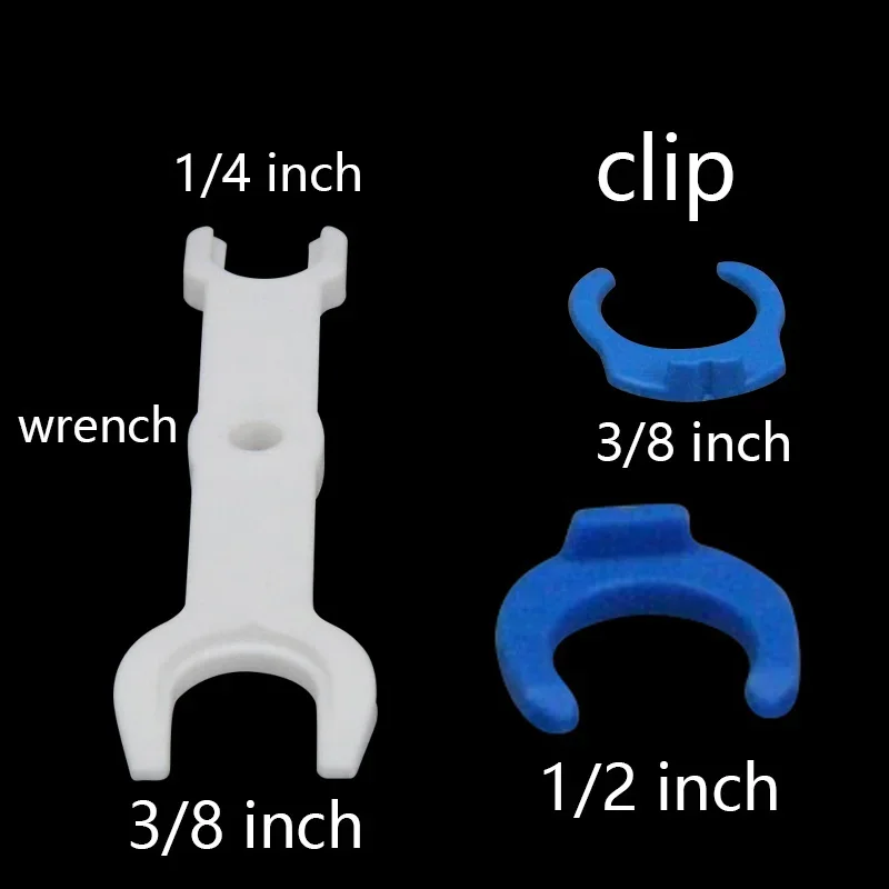 1pcs Water Filter Installation Wrench Set, Quick Connect Tube Clips, RO Pure Water System Replacement Parts