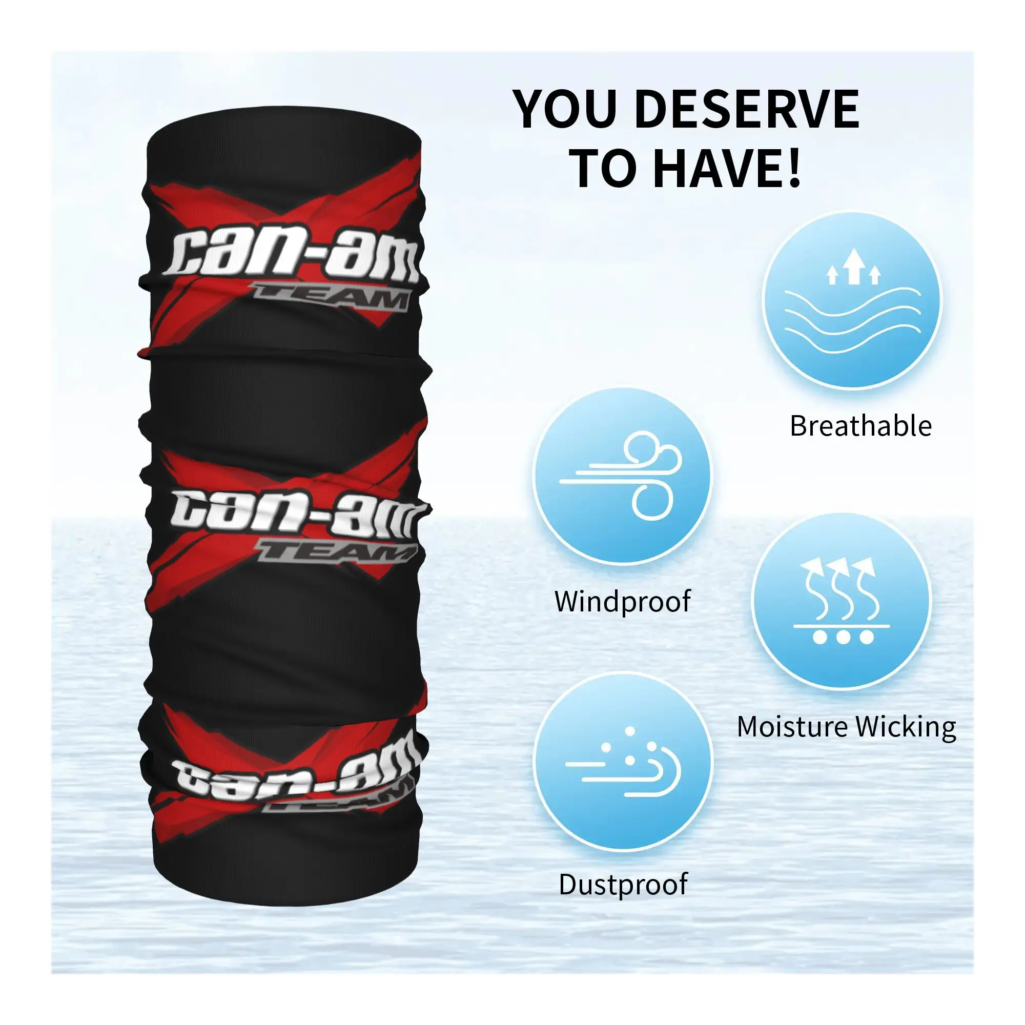 Personalizado Can Am BRP ATV Logo Bandana calentador de cuello hombres mujeres invierno senderismo esquí bufanda polaina cubierta facial