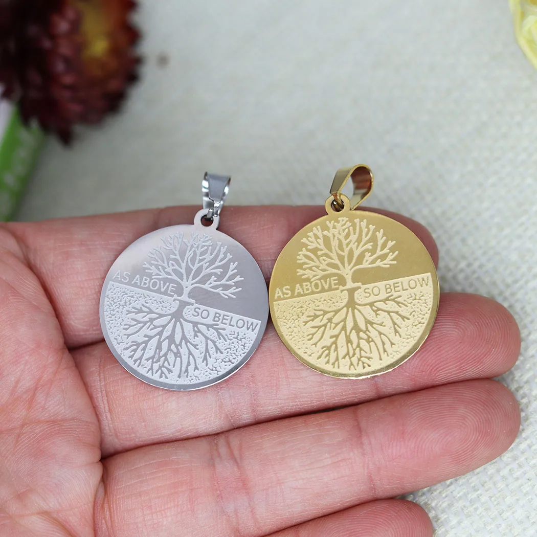 2pcs/Lot Free Shipping Norse Viking Wicca Above Below Tree of Life Pendant Bracelet Keychain DIY Metal Jewelry Bulk Accessories