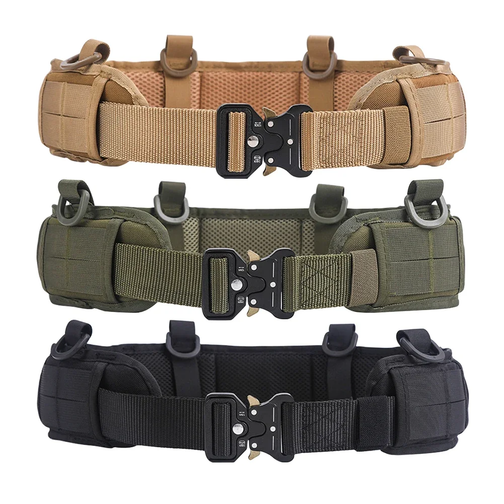 

Adjustable Tactical Belt Outdoor Convenient Molle Belt Padded Tactical Combat Belts Hunting Battle Paintball Waist Belt