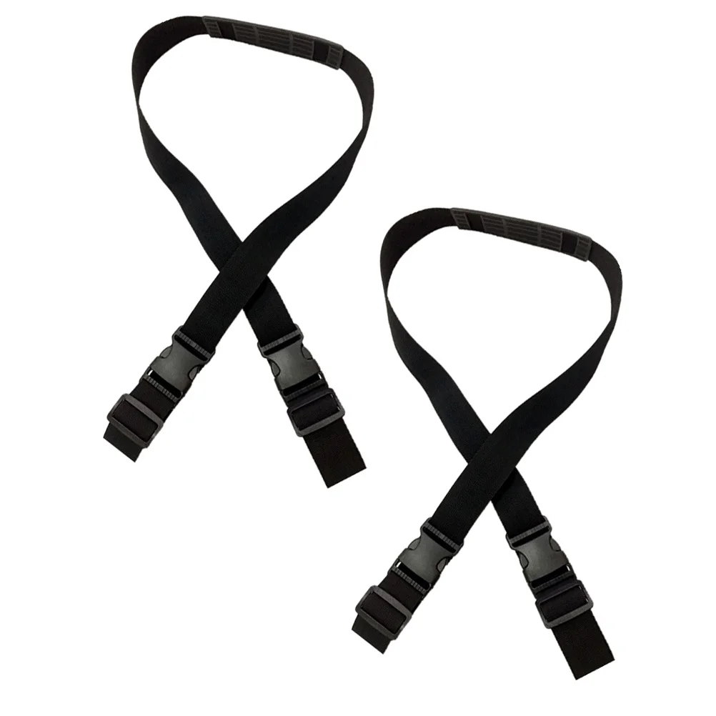 2Pcs Skateboard Carrying Strap Durable Adjustable Crossbody Bands Shoulder Belts for Scooter Bike Roller Skates Black