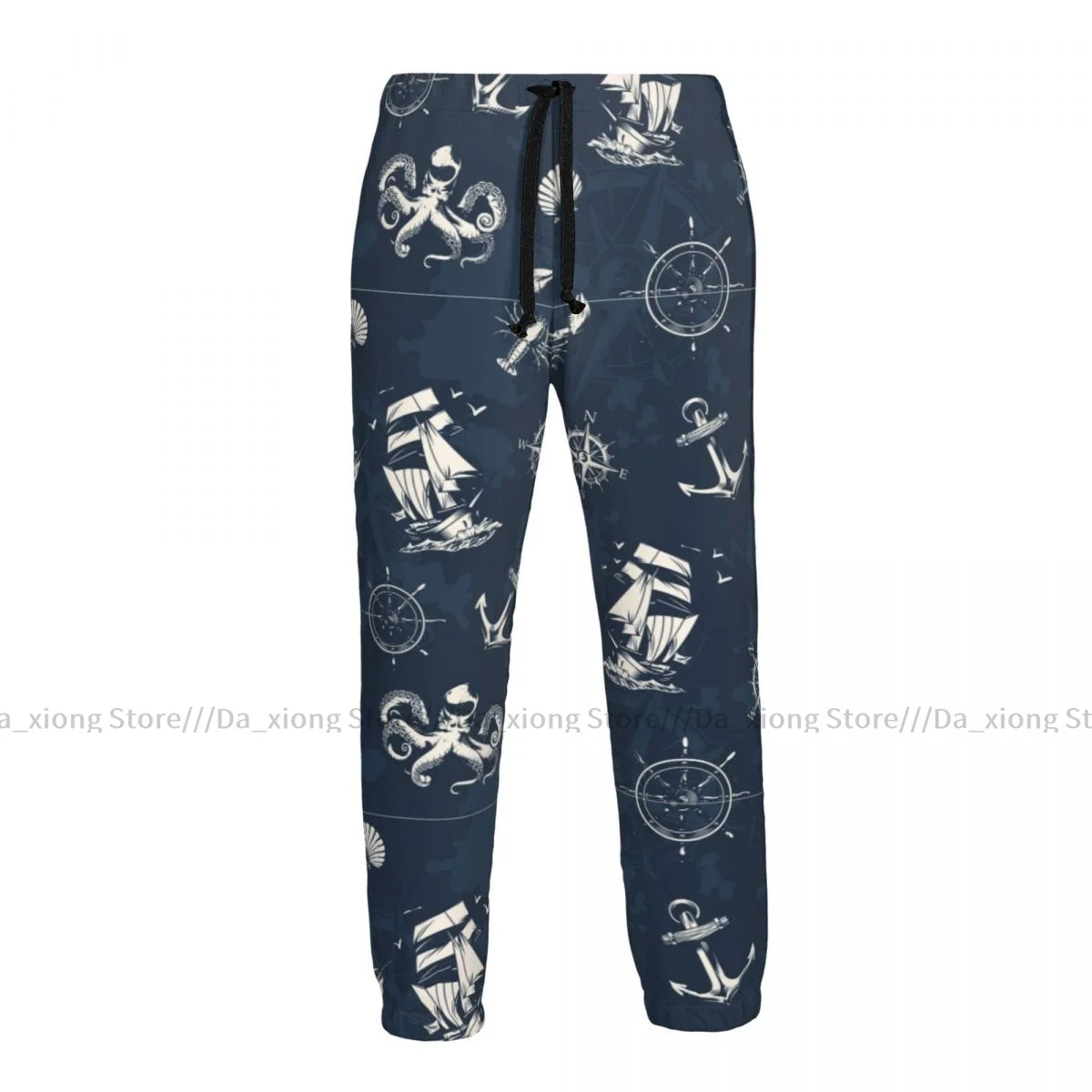 Man Casual Pants Ocean Ship Anchor And Octopus Casual Trousers Sport Jogging Tracksuits Sweatpants Male Pants