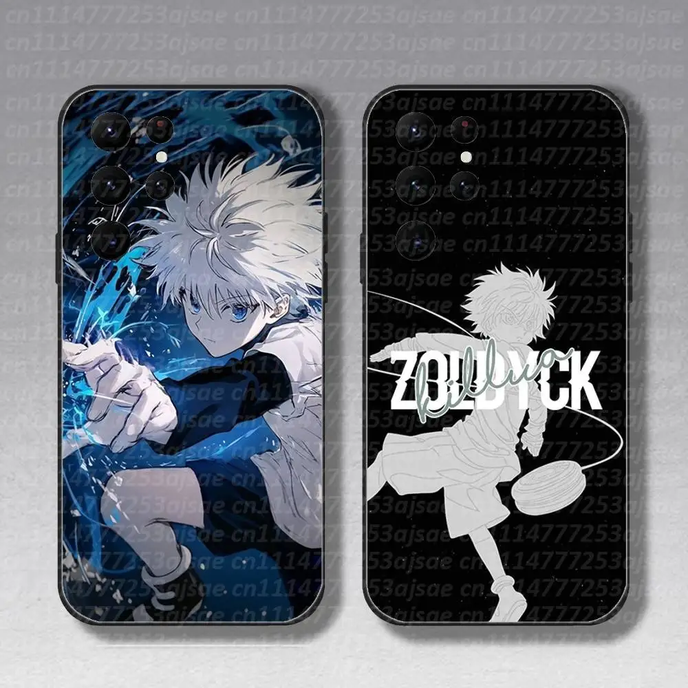 K-Killua Hunter X Hunter Phone Case For Samsung S10,S21,FE,S21,S26,S25,S24,S23,Ultra,S9,S22,Plus Black Shockproof Silicone Sof