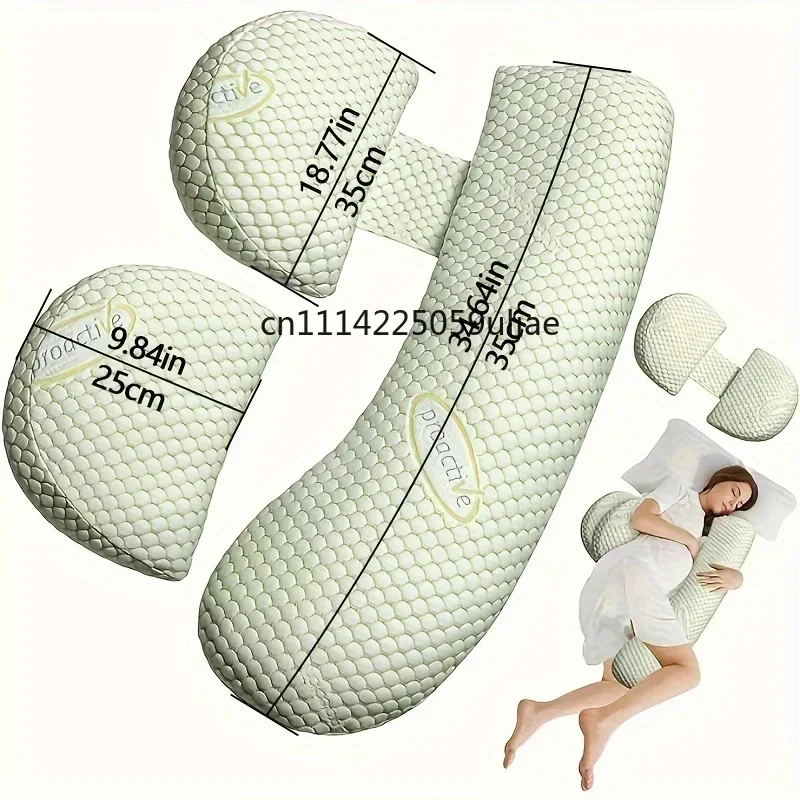 Pregnant Women's Pillow to Protect the Waist Side Sleeping Pillow to Support the Abdomen H Shaped Sleeping Side Pillow Cushion