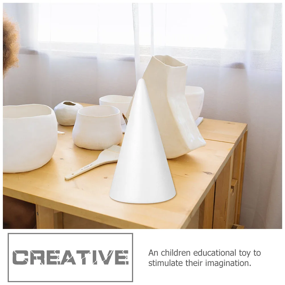 

2Pcs Children DIY Foam Cone Shapes Crafts Easy to Decorate Preschool Kindergarten Party Supplies Cone Shape Foams