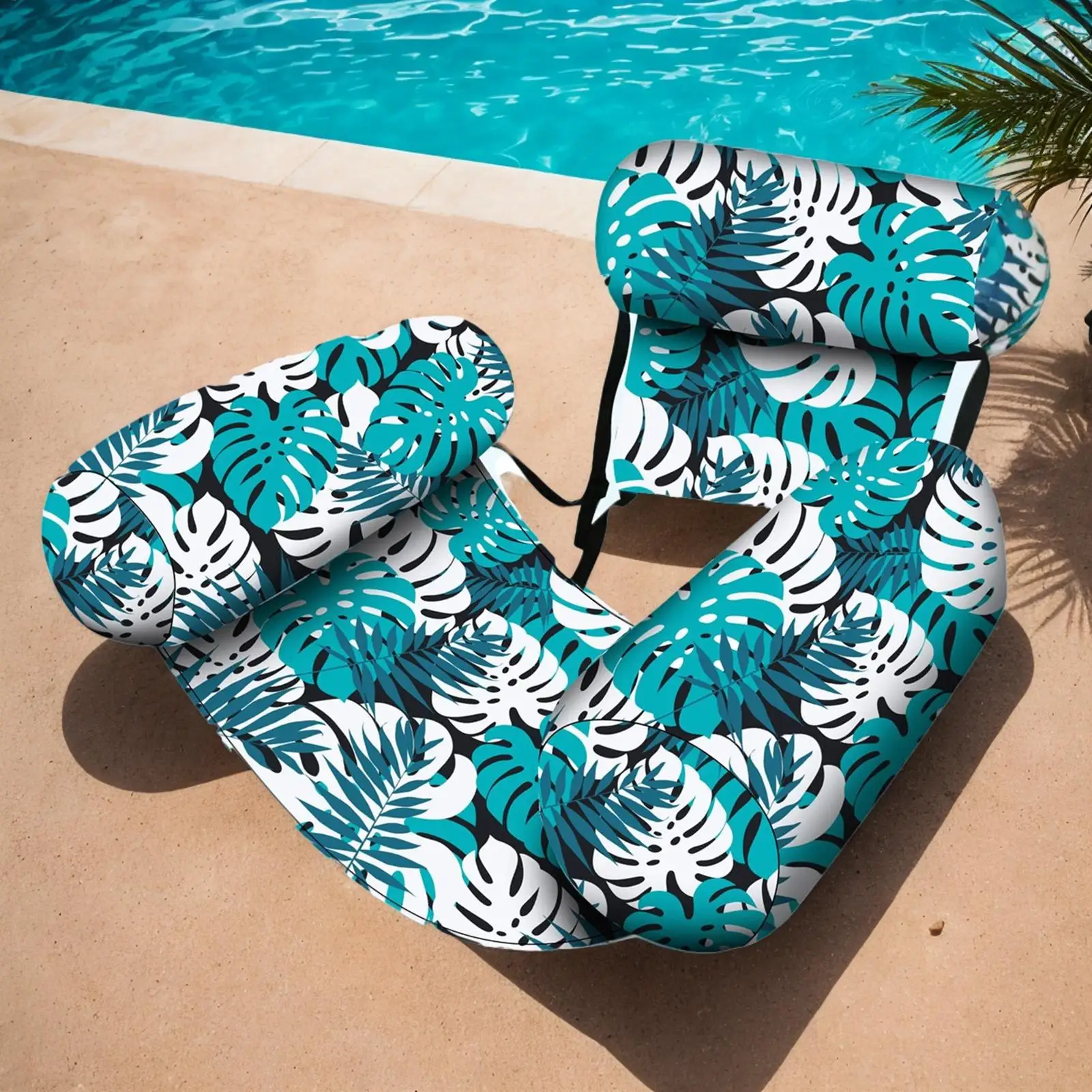 Flotadores de piscina para adultos, flotadores inflables para piscina para adultos, tumbona, hamaca de agua, juguetes al aire libre flotantes para bronceado en la playa y el río