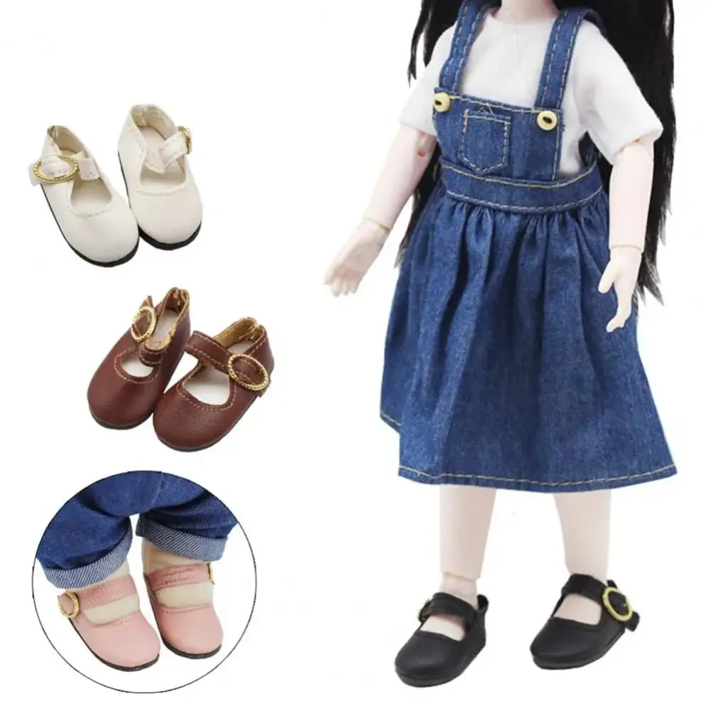 PU Dolls Shoes For 1/6 Bjd Doll Accessories Shoes For 27-30cm 1/6 Bjd Yosd Myou Doll Fashion Leather Shoes Toy