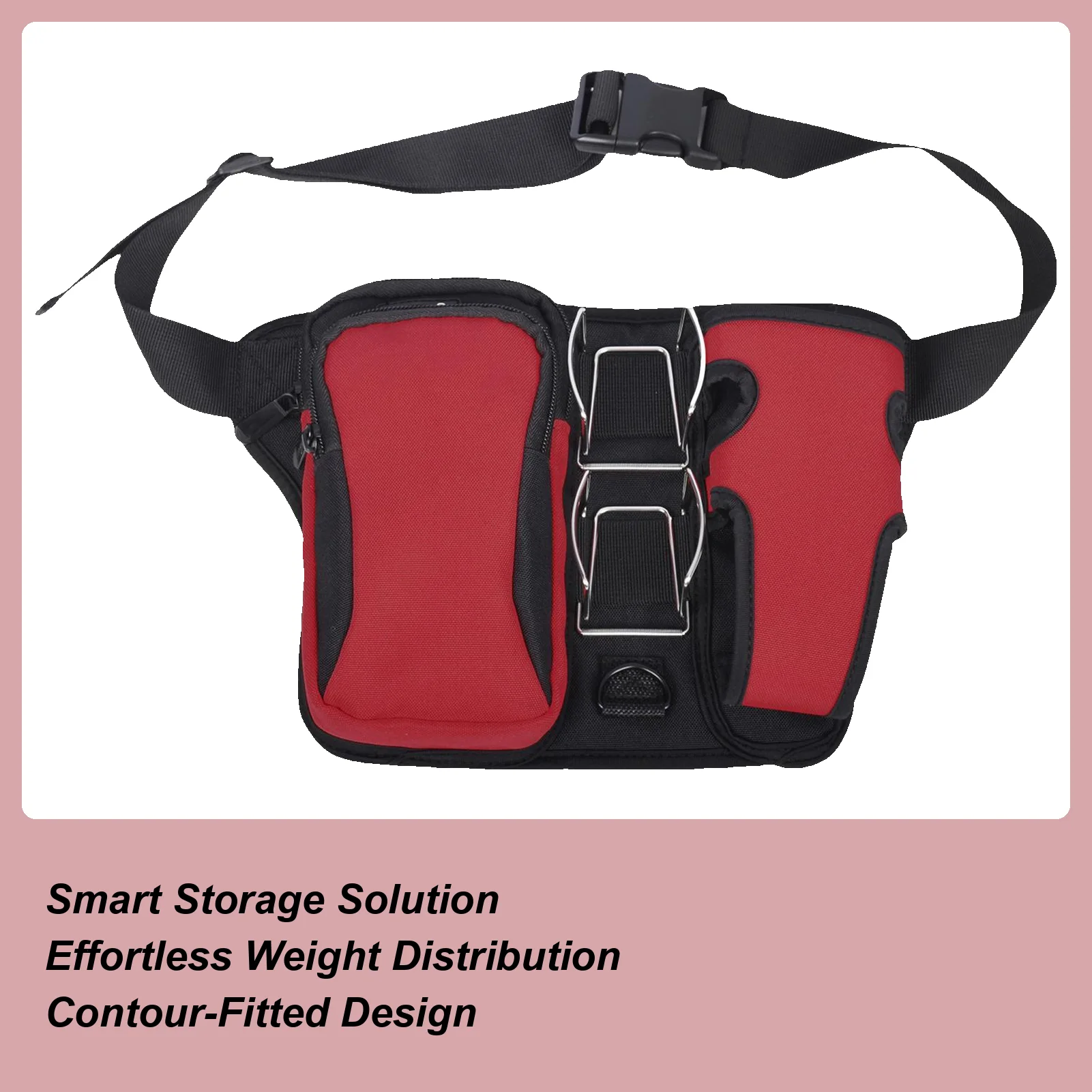 

Golf Pouch Waist Bag For Golf Lightweight Divided Storage Portable Gear Gadgets Organizer For Women Men Water Bottle Travel