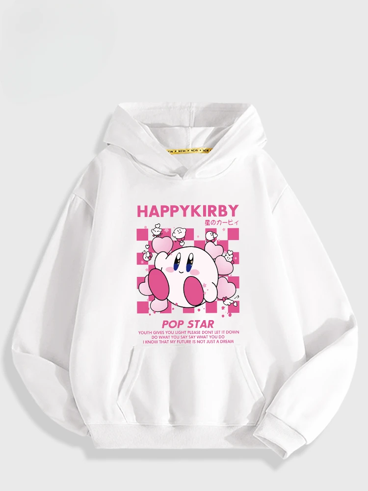 Soft and cute Kirby Cartoon Anime periphery Boys and girls hoodies Spring and Autumn New Style fashion Children\'s hoodie