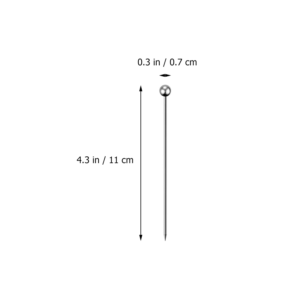 

20pcs Cocktail Decoration Stainless Steel Fruit Skewers Drink Stirrers for Home Bar Hotel Restaurant Use Decorative
