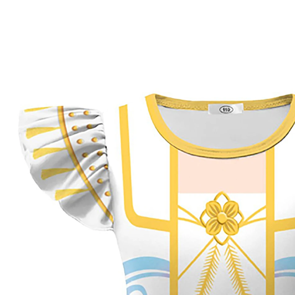 فستان الأميرة التنكري من Fantasy Witch Hunter للفتيات بأكمام مرفرفة، فستان حريري لحفلات Kpop، زي عرض مسرحي للعطلات