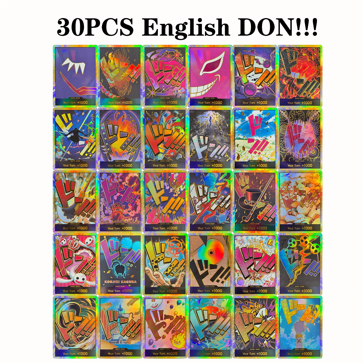 GOLD DON!!One Piece TCG Collection Cards Foil English/Japanese SUPER PARALLEL FOIL NM Refraction Flash Gifts Trafalgar Law OPCG