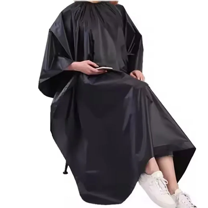

Professional Hairdressing Apron Waterproof Hair Cutting Apron Dyeing Clothing Clippers Apron Barber Salon Hair Cut Cloak Black