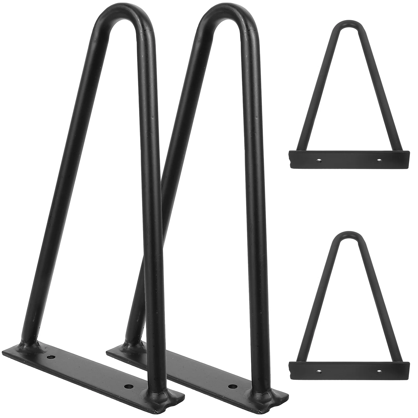 4 Pcs DIY Table Legs Hairpin Desk Foot Stools Bed Black Furniture Sofa Bench Metal for Coffee Counter End