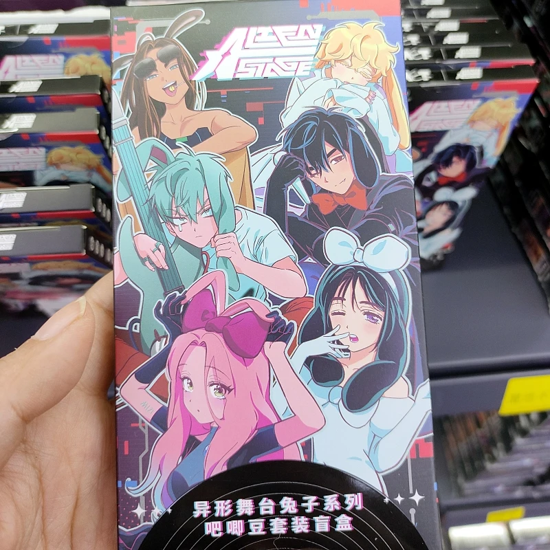 

Горячий набор слепых коробок с изображением кролика инопланетянина, подлинные милые украшения для значков и фасоли, коллекционные игрушки-сюрпризы премиум-класса, идеальные подарки в стиле аниме