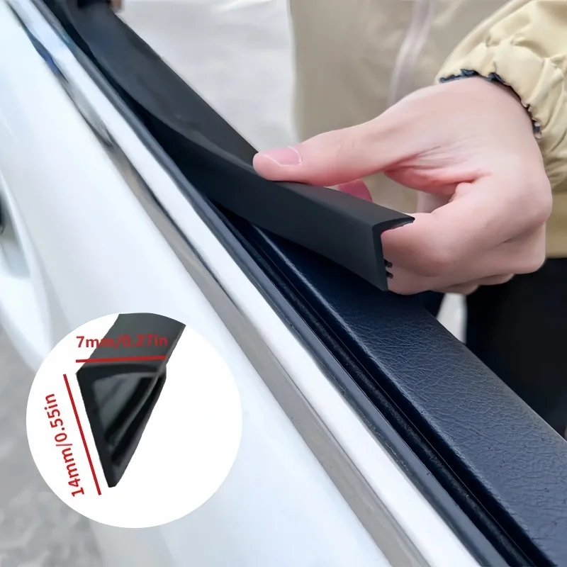 Auto-Fenster-Dichtungsstreifen, Gummi, Auto-Seitenfenster-Lückenfüller, Geräuschisolierung, wasserdicht, winddicht, V-förmige Dichtungsstreifen, 4 Meter – Detail 1