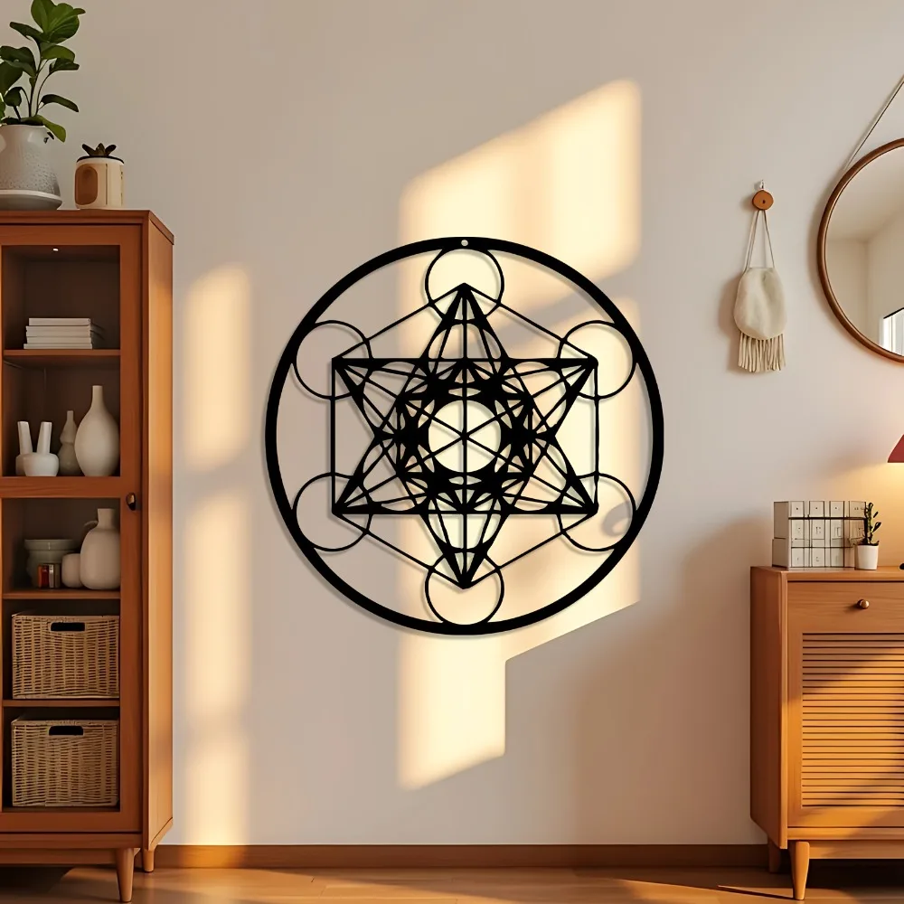 CIFBUY Iron Wall Art Star of David Metal Sculpture Rustproof Hanging Plaque for Home Fence Synagogue Decor view 3