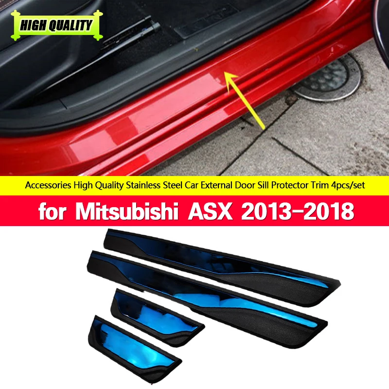 

Car Styling for Mitsubishi ASX 2013-2018 Car Stainless Steel Scuff Plate Door Sill External Welcome Pedals Protector Sill Pedals