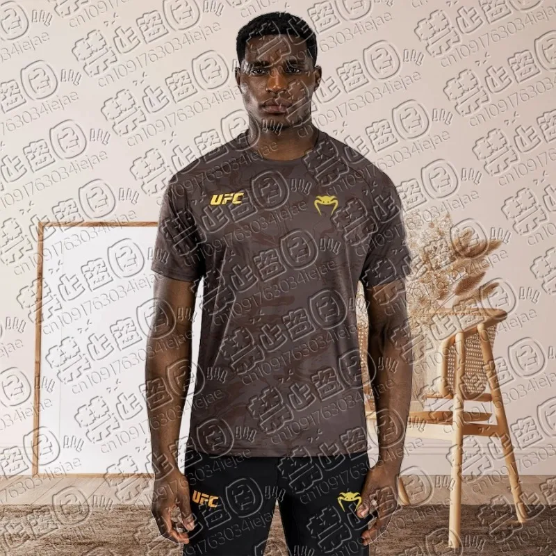 

Лето 2026, новинка, хит продаж, мужская UFC-боксерская боевая соревнования, модная быстросохнущая повседневная дышащая футболка с коротким рукавом
