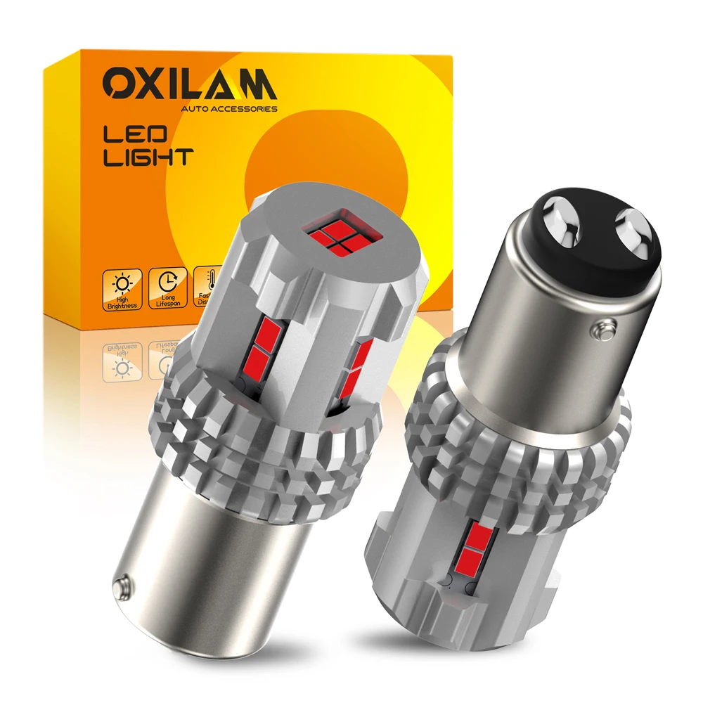 

OXILAM 2 шт. Canbus 1157 BAY15D P21/5 Вт светодиодный фонасветильник заднего хода, дневные ходовые огни, стоп-сигнал поворота, лампа без ошибок