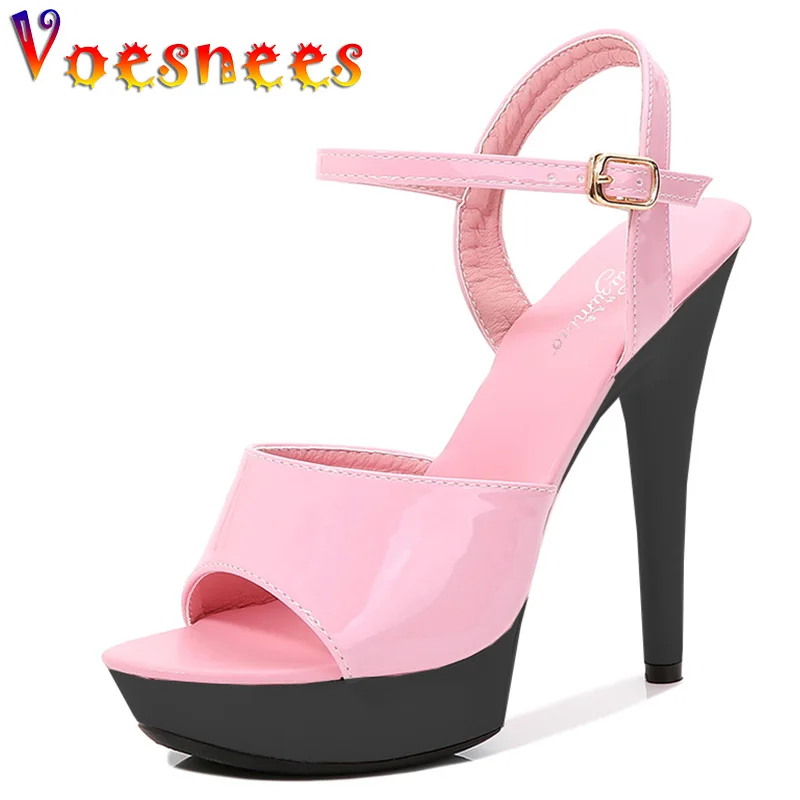 Scarpe da pole dance Spogliarellista di colori misti Tacco super alto 13 cm Sandali estivi da donna sexy Scarpe da passerella gladiatore Stiletto da sposa