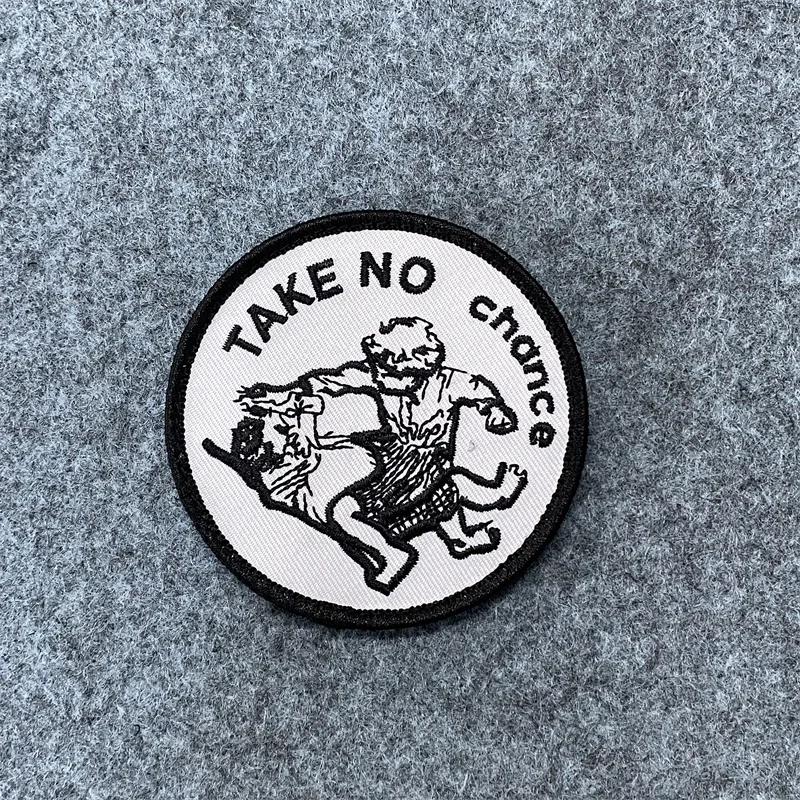 

AKE TO CHANCE Patch Printing Military Tactics Badge Hook and Loop Armband Appliques for Clothing Backpack Patches Decoration