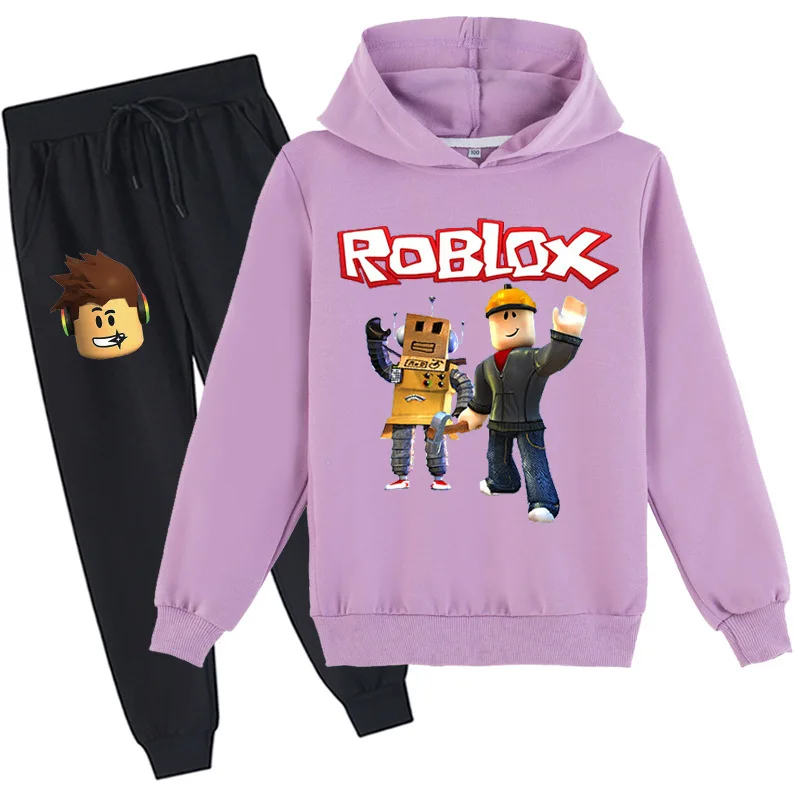 حار ROBLOX لعبة البلوز البدلة هوديس + السراويل العصرية طباعة هوديي Sweatpants مجموعة الفتيان والفتيات هدايا عيد الميلاد #6