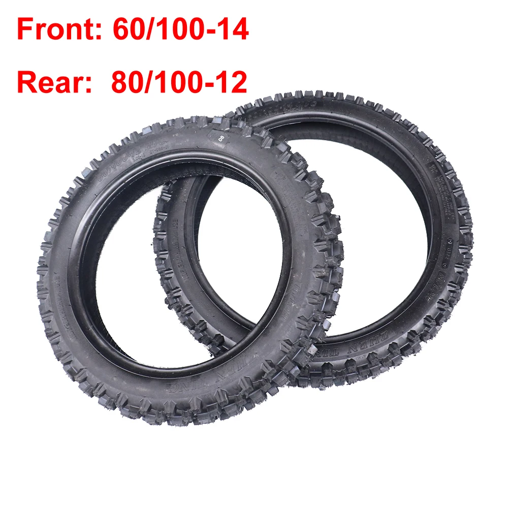 60/100-14 Front 80/100-12 (3.00-12)rear Wheel Tires12 Inch Deep ToothChinese Tires Kayo BSE Dirt Pit Bicycle Off-road Motorcycle