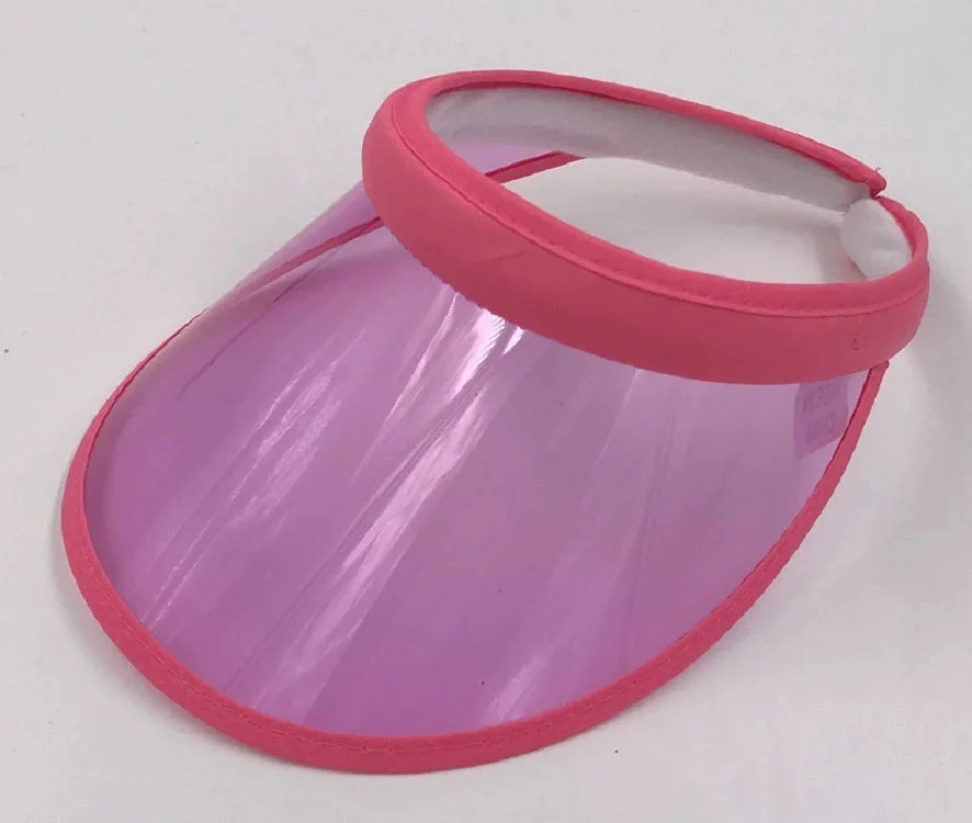 Modische Sommer-Outdoor-Sport-Sonnenschutzkappe Unisex Transparenter Plastik-Visor-Hut Bonbonfarbener PVC-Sonnenschutzhut UV-Schutzhut – Detail 11