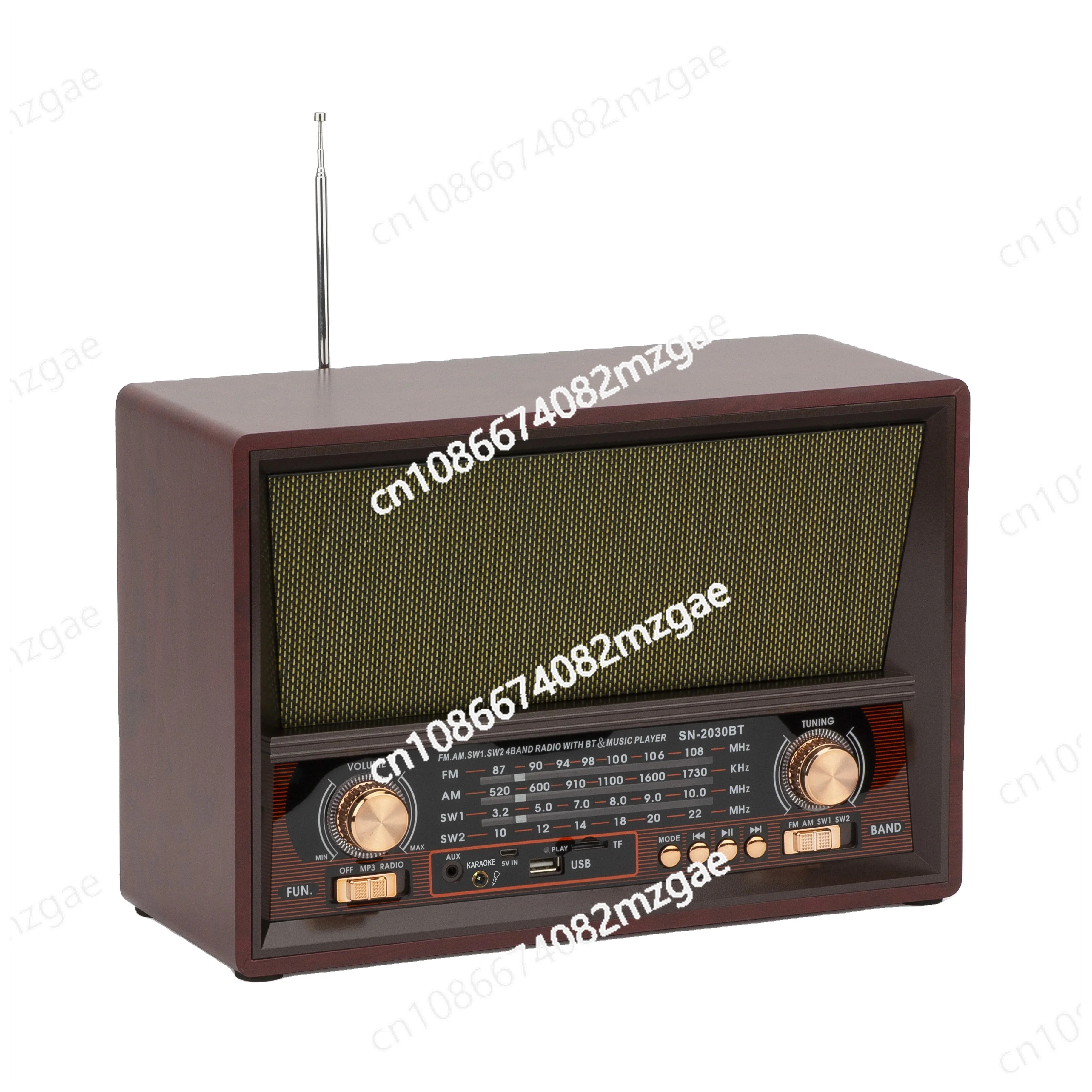 Home AM/FM Internet Radio 2024 Latest Portable FM Radio with Built-In BT 40 Stations Wooden Frame USB and Bluetooth Features