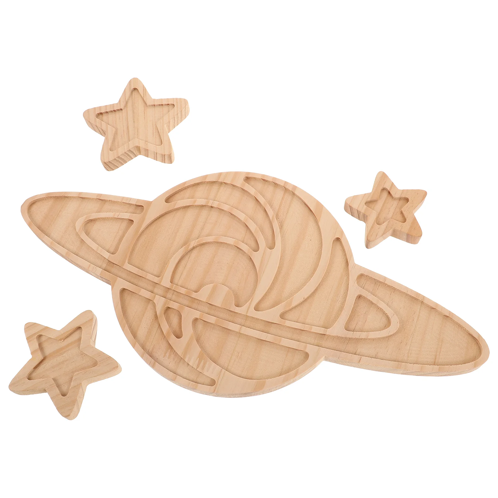 Ornaments Outer Space Room Decor Wood Planet Wooden Stars Cutouts Party Supplies Bulletin Board Decorations Birthday Theme