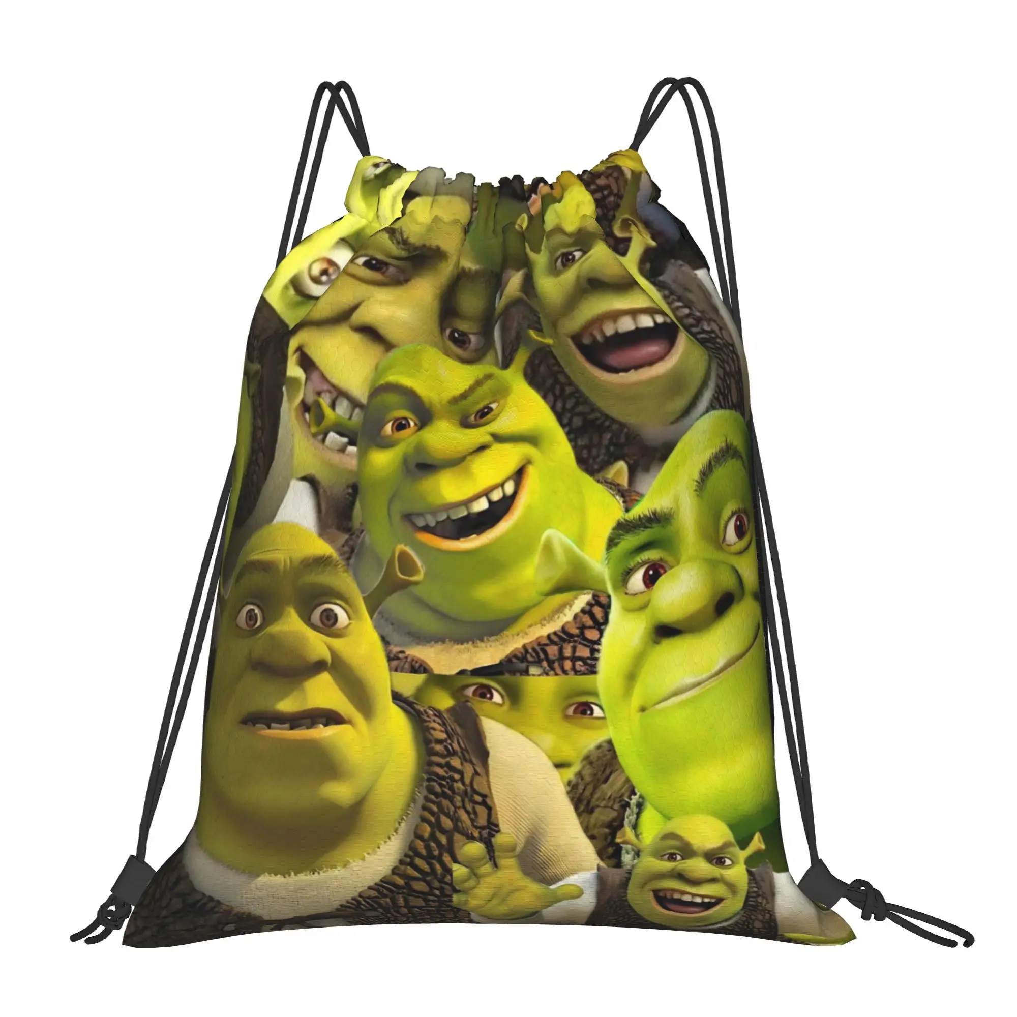 Funny Comedy Shreks Drawstring Backpack Gym Sports Sackpack Water Resistant  String Bag for Cycling 36cm (W) x 43cm (H)