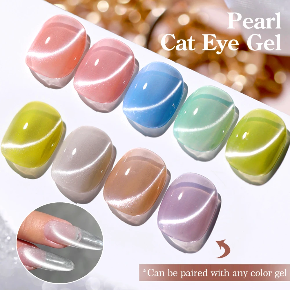 CHUNSHU 10ml White Water Light Magnetic Gel Polish Match With Color-Translucent Top Coat Ultra Shiny Crystal Cat Eye Nail Vanish
