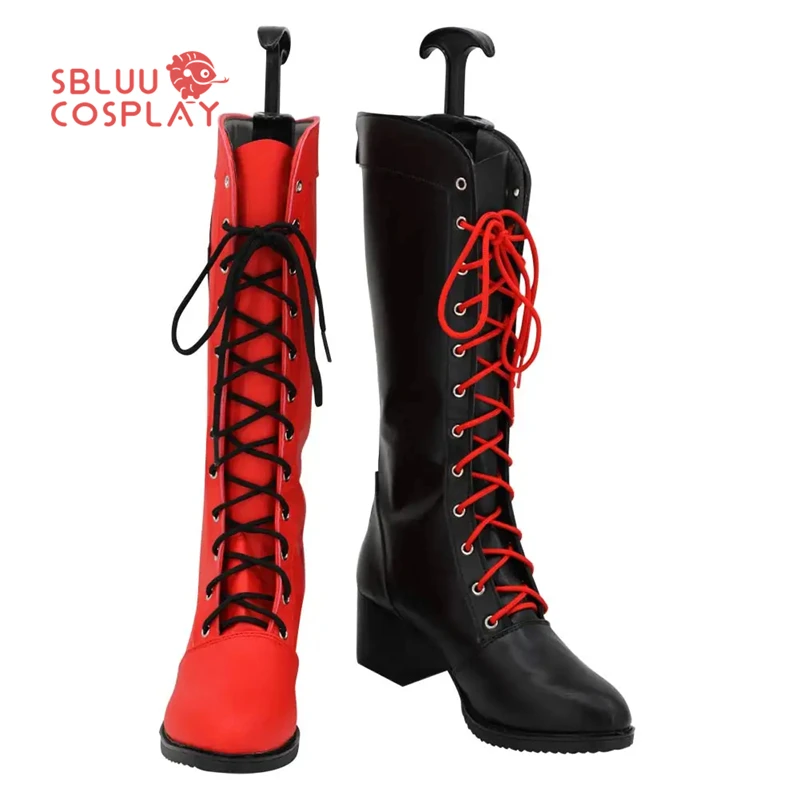 SBluuCosplay Clown Girl Cosplay chaussures Halloween fête événements sur le thème bottes sur mesure