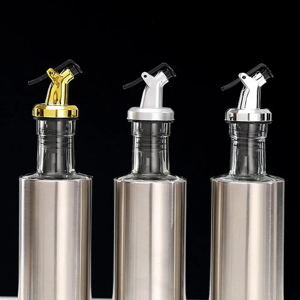 Oil Bottle Stopper Cap Dispenser Sprayer Lock Wine Pourer Sauce Nozzle Liquor Leak-Proof Plug Bottle Stopper Kitchen Tool