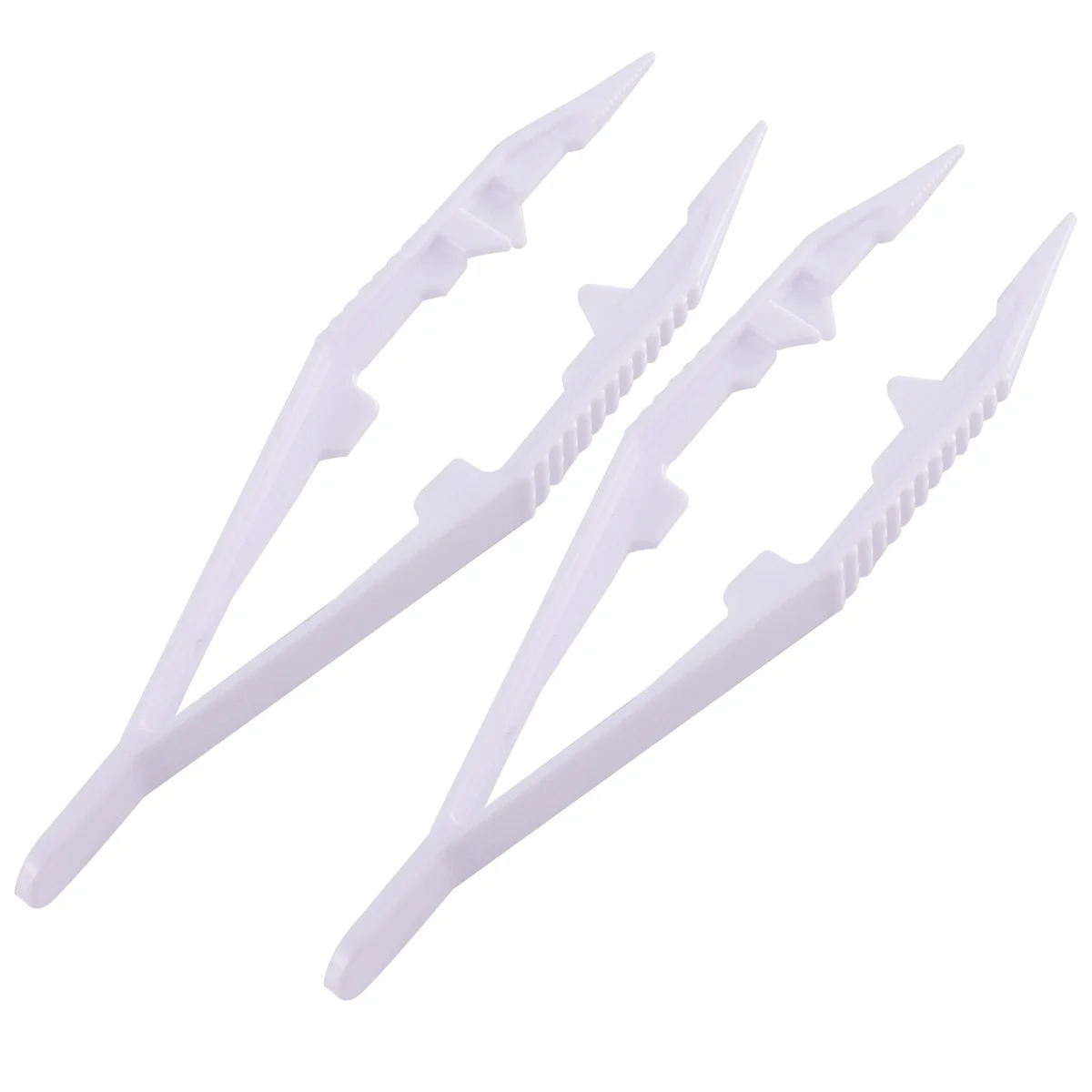 Angoily 13-delige spellbonen plastic pincet kralen ambachtelijke mini-kralen educatieve kunstgereedschapset wit