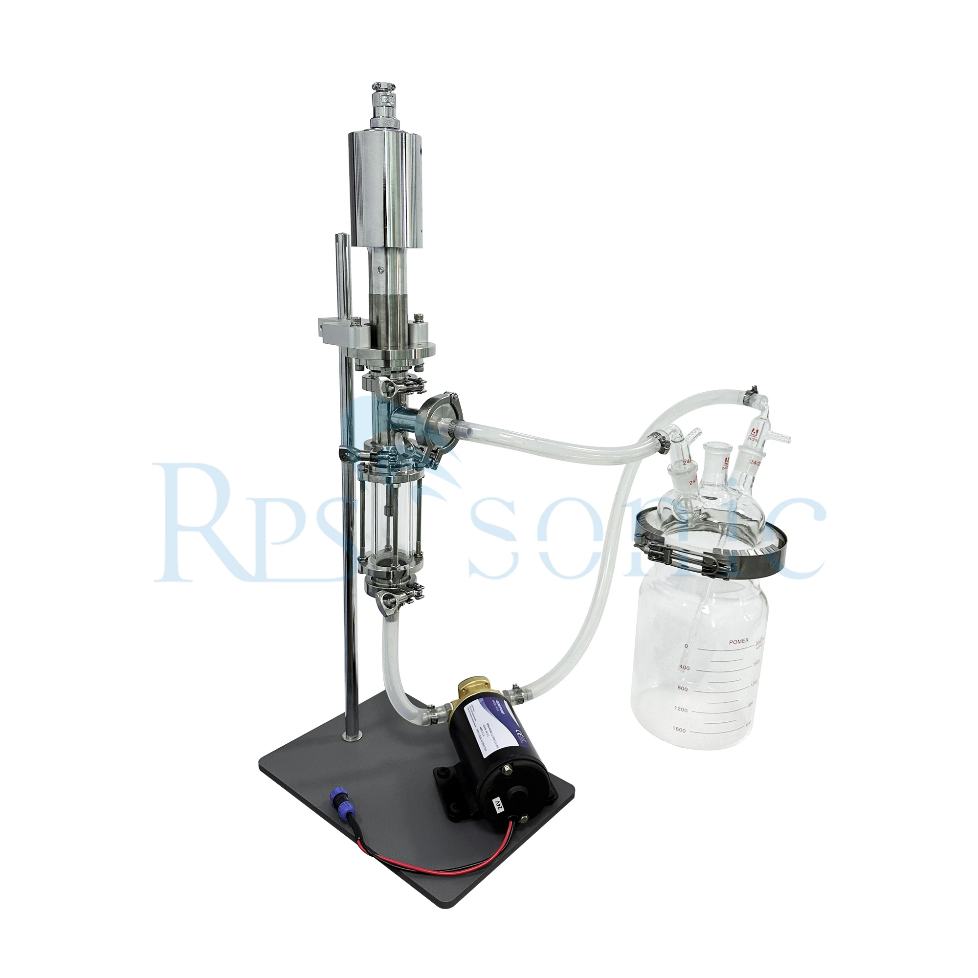1000w Ultrasonic Homogenizer Sonicator liquid mixer extraction machine with glass reactor with pump