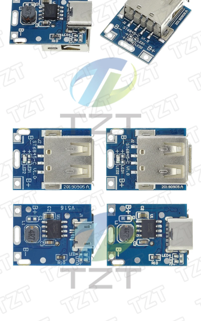 TZT 5V 1A Mobile Power Bank Zubehör Boost Converter Step-Up Power Modul Led-anzeige USB Für DIY Ladegerät 134N3Pv – Detail 4