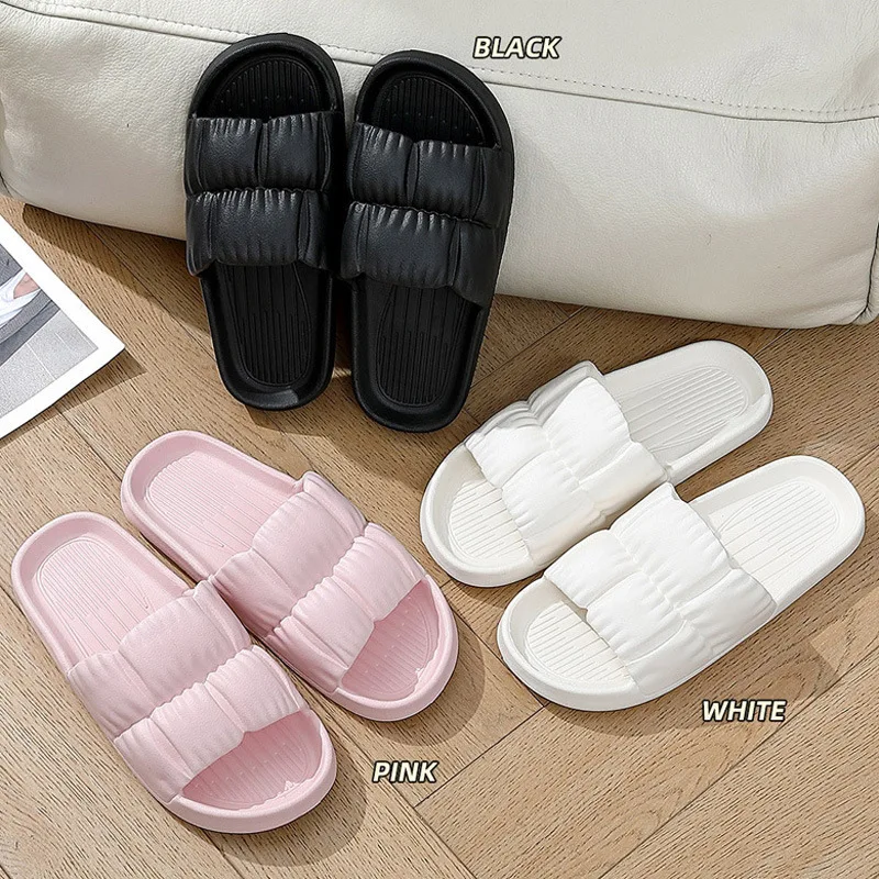 Ladies soft-soled cloud slippers thick-soled indoor outdoor beach sandals summer EVA non-slip flip-flops